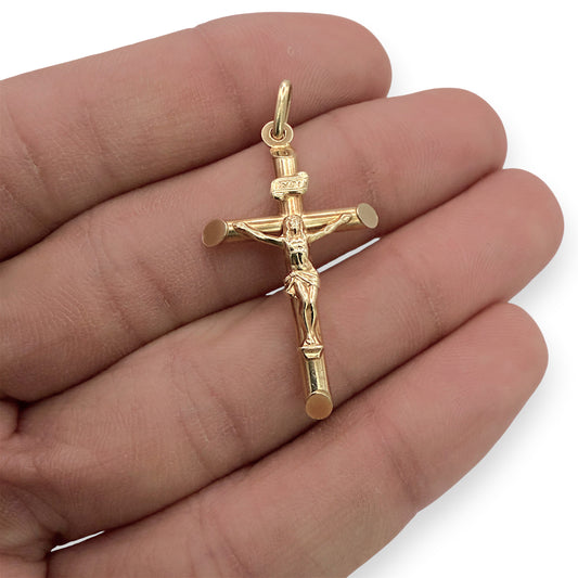 NZGD | 18ct Gold  UNOAERRE Crucifix of Faith 35.3mm