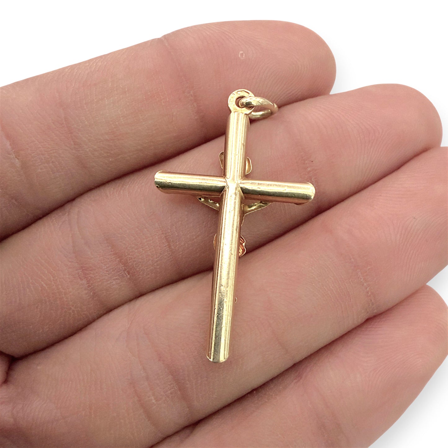 NZGD | 18ct Gold  UNOAERRE Crucifix of Faith 35.3mm