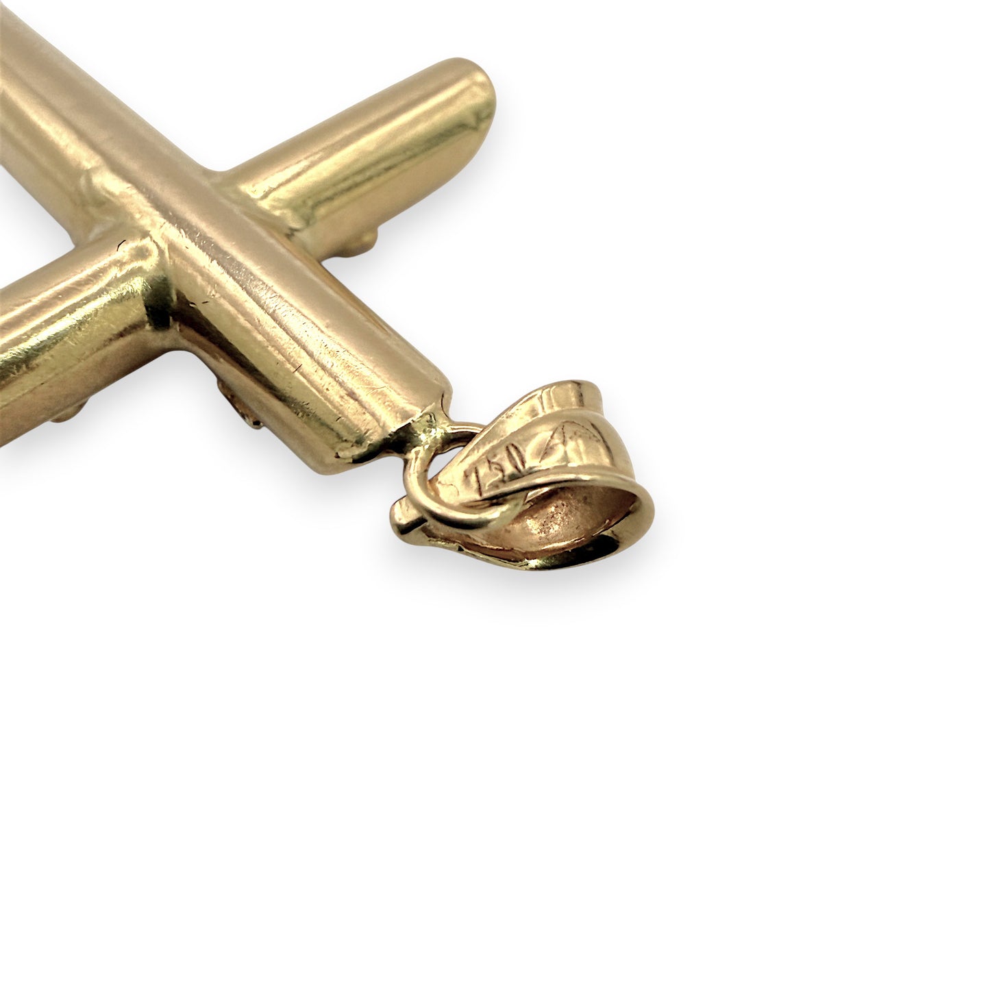 NZGD | 18ct Y/W Gold Two‑Tone Crucifix of Strength 34.6mm