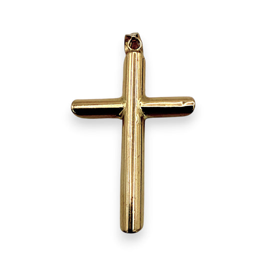 NZGD | 18ct Y/W Gold Two‑Tone Crucifix of Strength 34.6mm