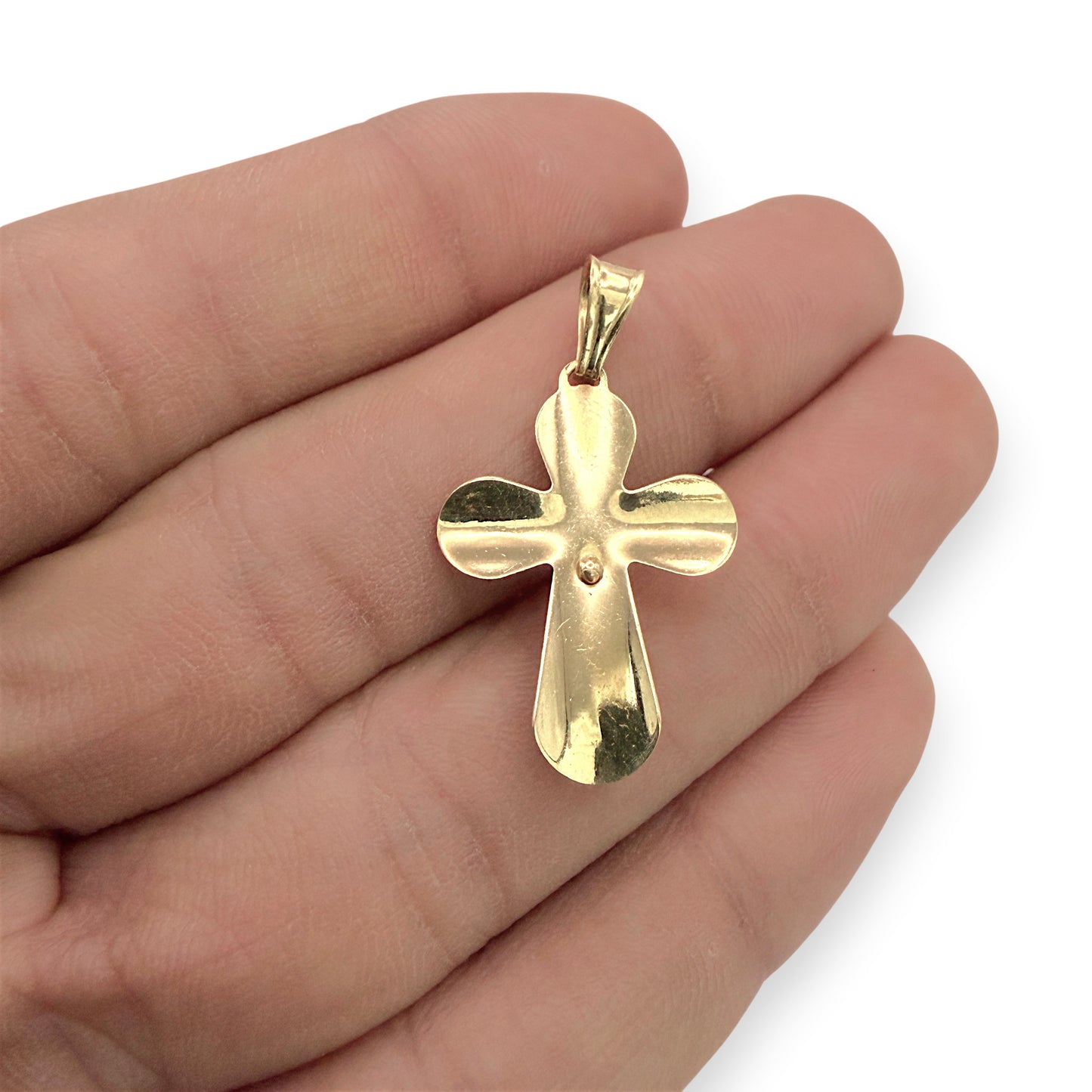 NZGD | 18ct Gold Eternal Light Crucifix Pendant 27.7mm