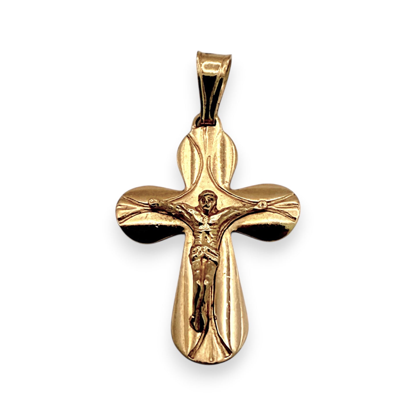 NZGD | 18ct Gold Eternal Light Crucifix Pendant 27.7mm