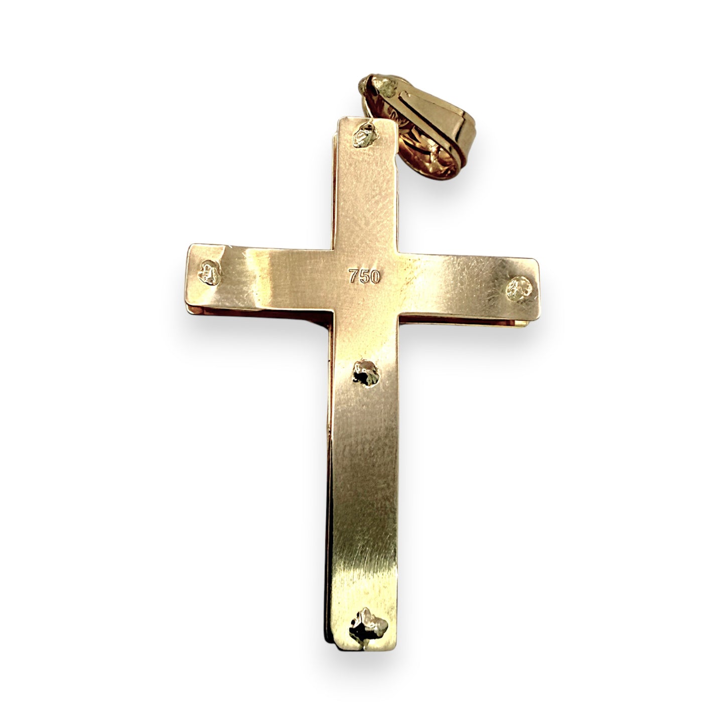 NZGD | 18ct Gold Grace Line Crucifix Pendant 36.8mm