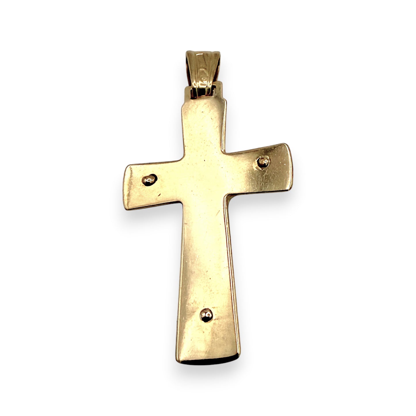 NZGD | 18ct Y/W/R Gold Tri‑Gold Crucifix – One of a Kind 34.00mm