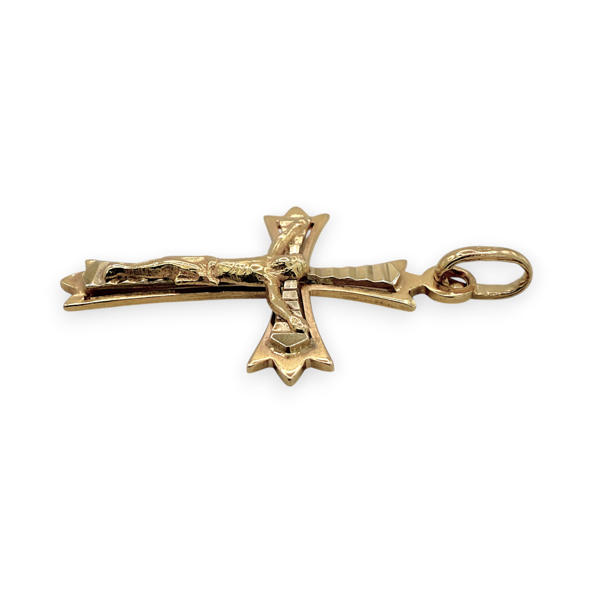 NZGD | 18ct Gold Divine Crucifix Pendant 31.9mm