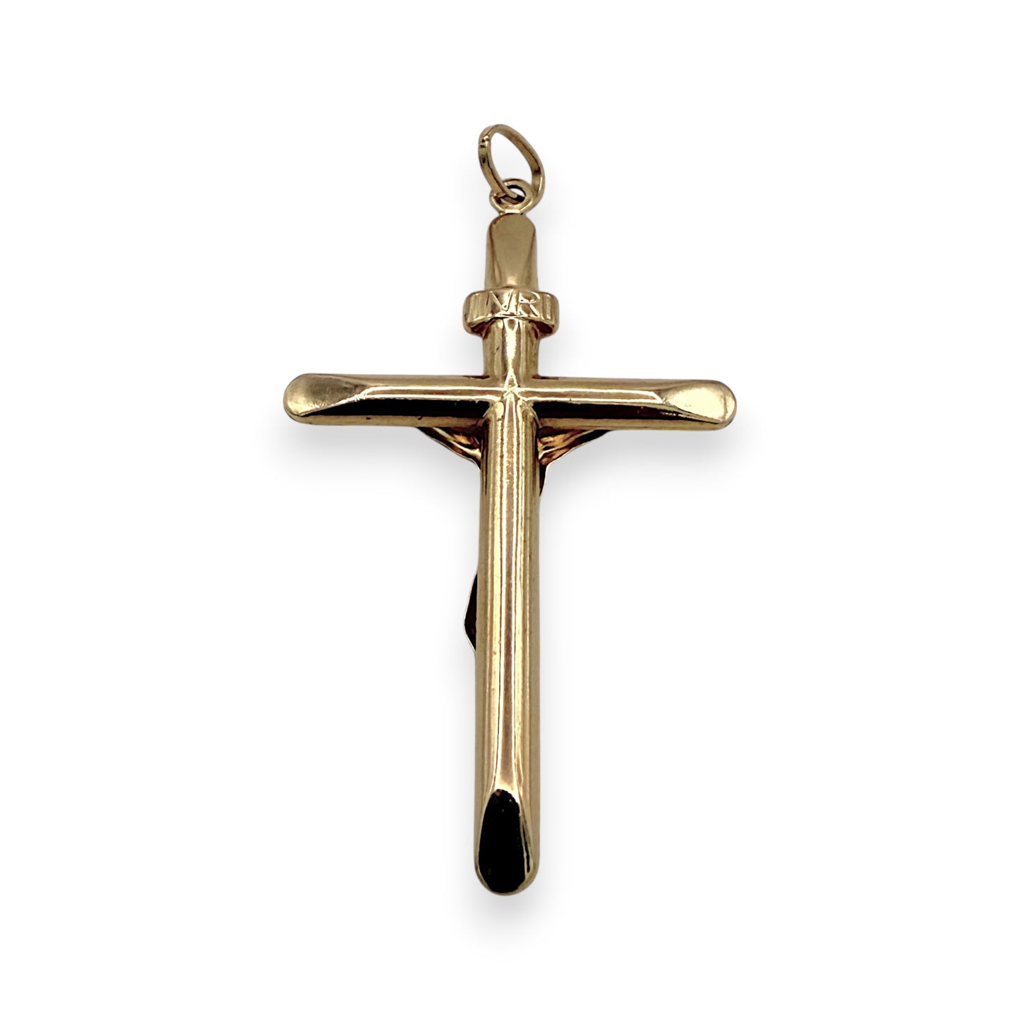 NZGD | 18ct Gold Golden Mercy Crucifix Pendant 53.5mm