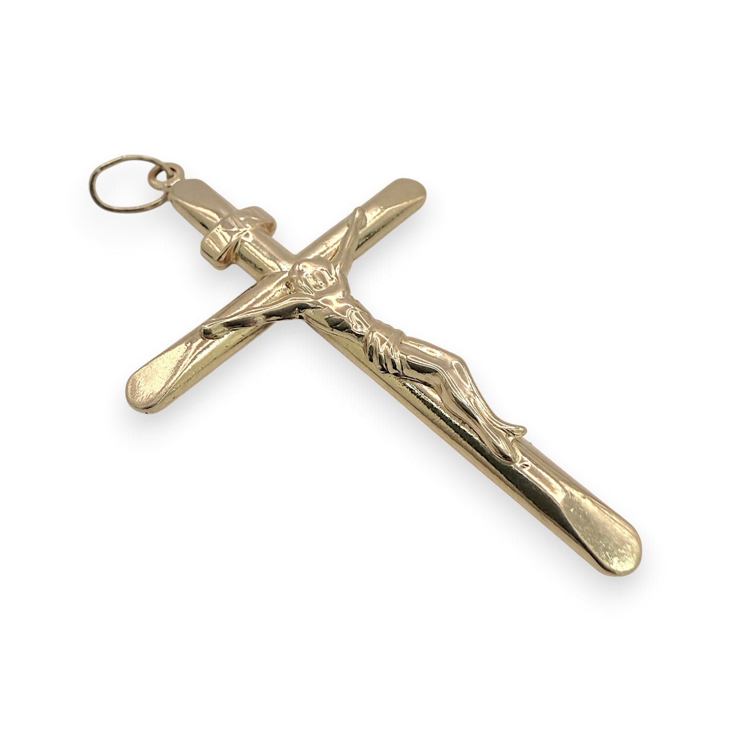 NZGD | 18ct Gold Golden Mercy Crucifix Pendant 53.5mm