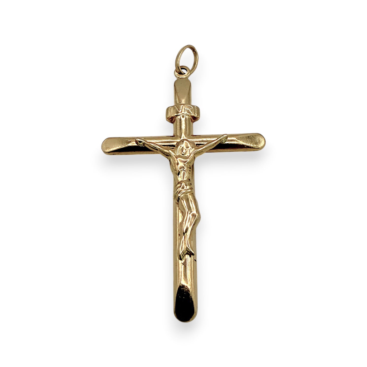 NZGD | 18ct Gold Golden Mercy Crucifix Pendant 53.5mm