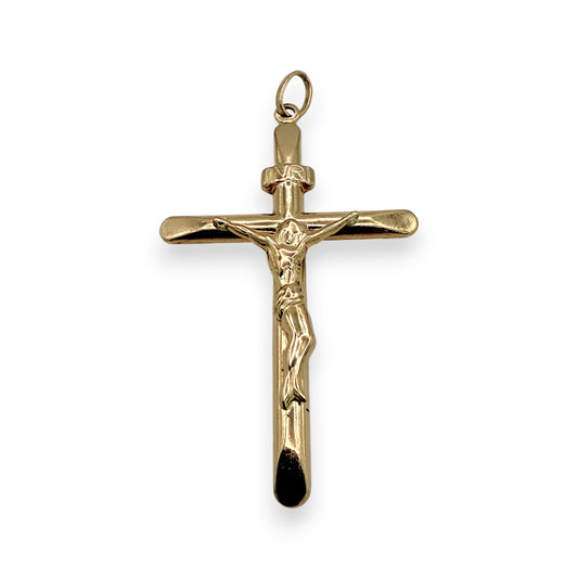 NZGD | 18ct Gold Golden Mercy Crucifix Pendant 53.5mm