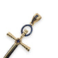 NZGD | 18ct Gold Sword of Blue Grace Pendant 35.5mm
