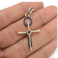 NZGD | 18ct Gold Sword of Blue Grace Pendant 35.5mm