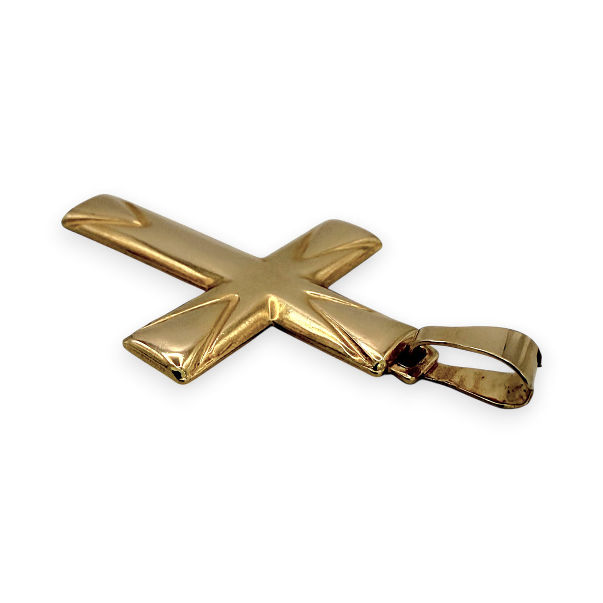 NZGD | 18ct Gold Radiant Faith Cross Pendant 3.81mm