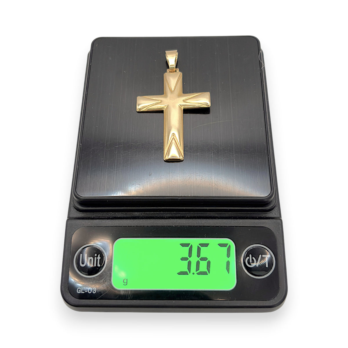 NZGD | 18ct Gold Radiant Faith Cross Pendant 3.81mm