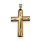 NZGD | 18ct Gold Radiant Faith Cross Pendant 3.81mm
