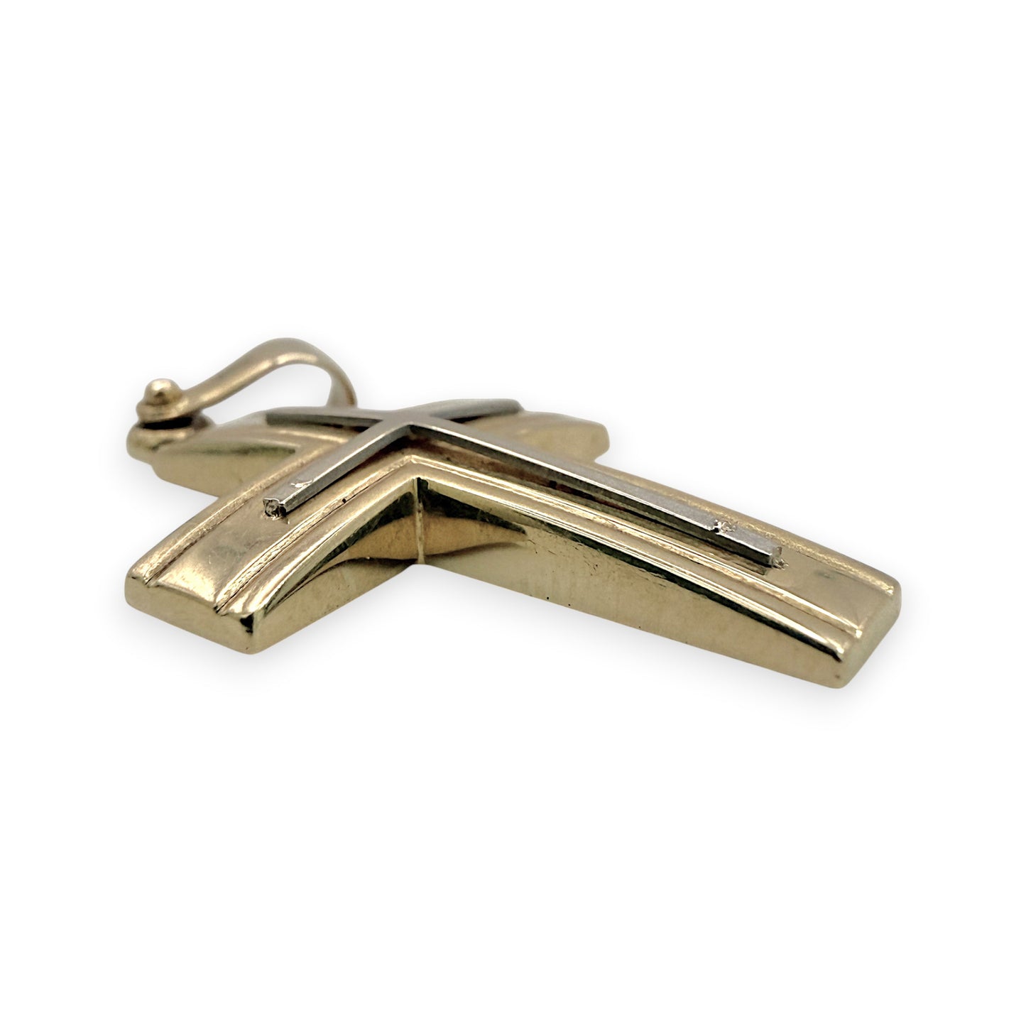NZGD | 18ct Y/W Gold Cross of Dual Radiance 28.5mm