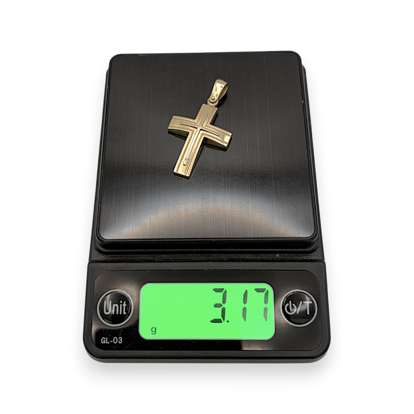 NZGD | 18ct Y/W Gold Cross of Dual Radiance 28.5mm