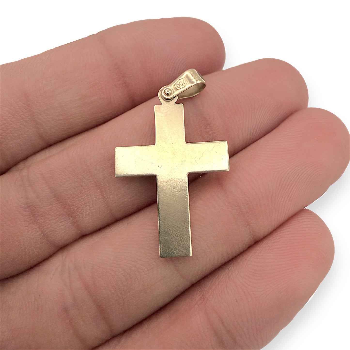 NZGD | 18ct Y/W Gold Cross of Dual Radiance 28.5mm