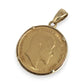 NZGD | 22ct Gold 1908 Edward VII half Sovereign in 9ct Pendant