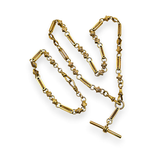 NZGD | 9ct Gold Golden Era Vintage T‑Bar Chain & Bracelet