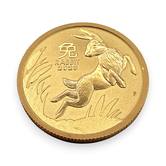 NZGD | 24ct Gold Coin 2023  ELIZABETH II AUSTRALIA 1/4oz - Rabbit