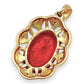 NZGD | 9ct Gold Scarlet Bloom Diamond Pendant 18.9mm