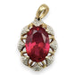NZGD | 9ct Gold Scarlet Bloom Diamond Pendant 18.9mm