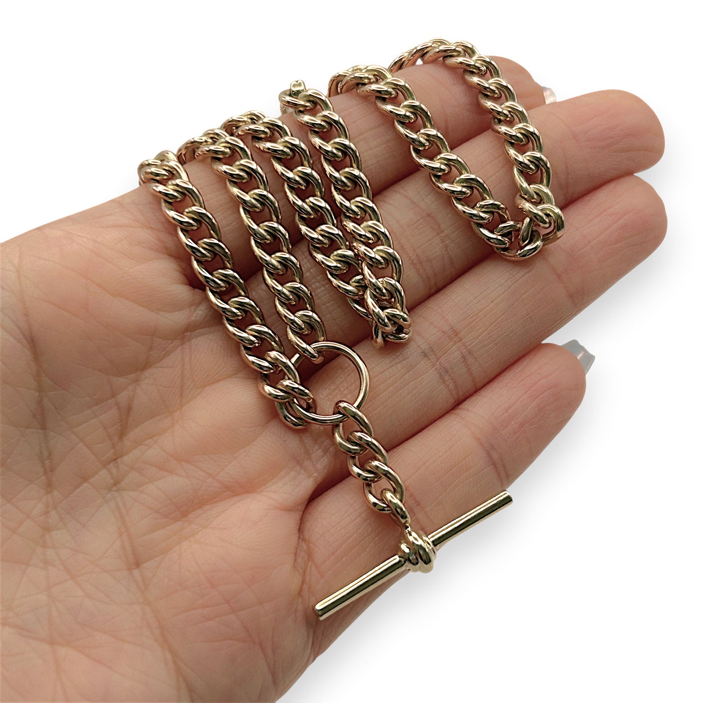 NZGD | 9ct Gold Vintage Heirloom T‑Bar Necklace Valuation $12,250