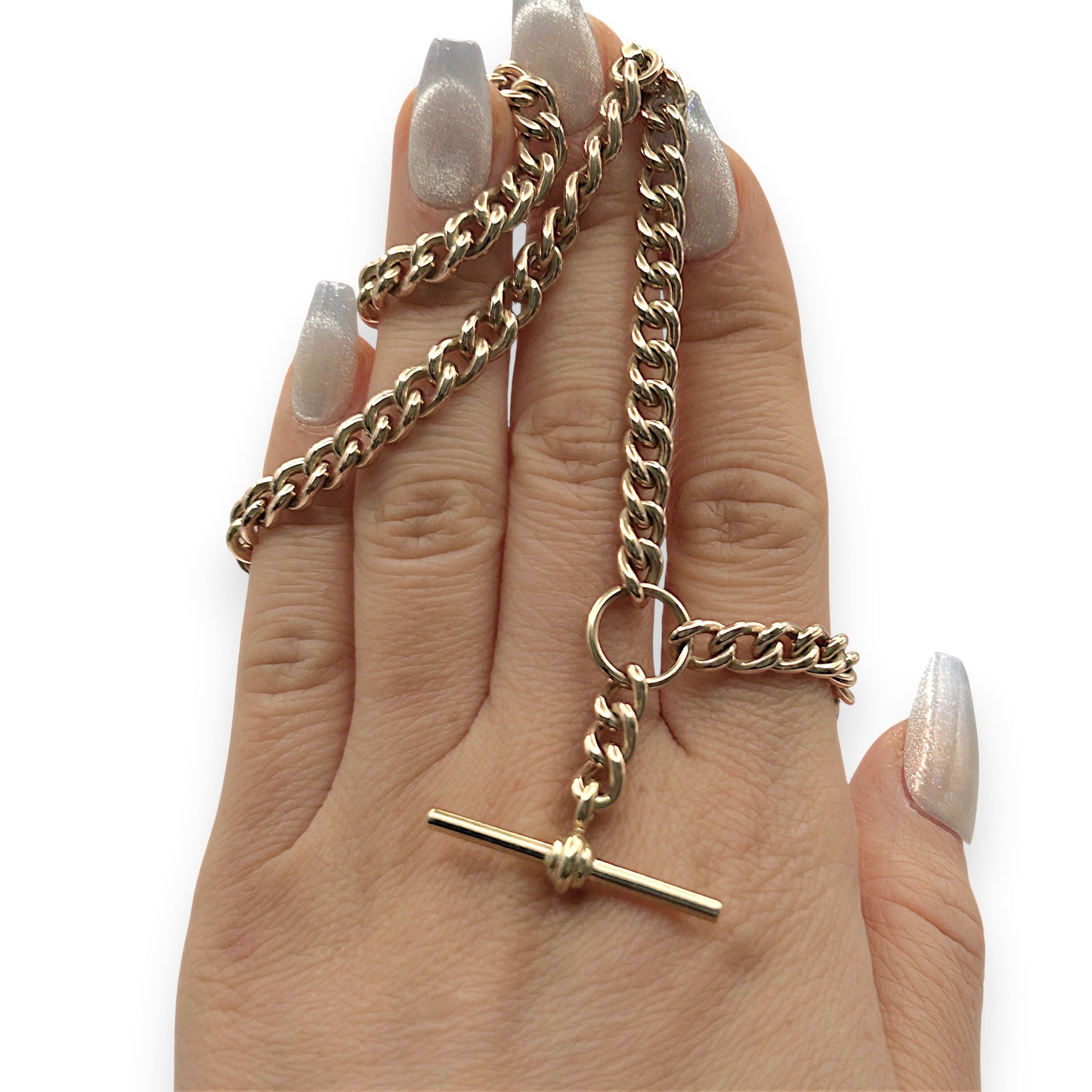 NZGD | 9ct Gold Vintage Heirloom T‑Bar Necklace Valuation $12,250