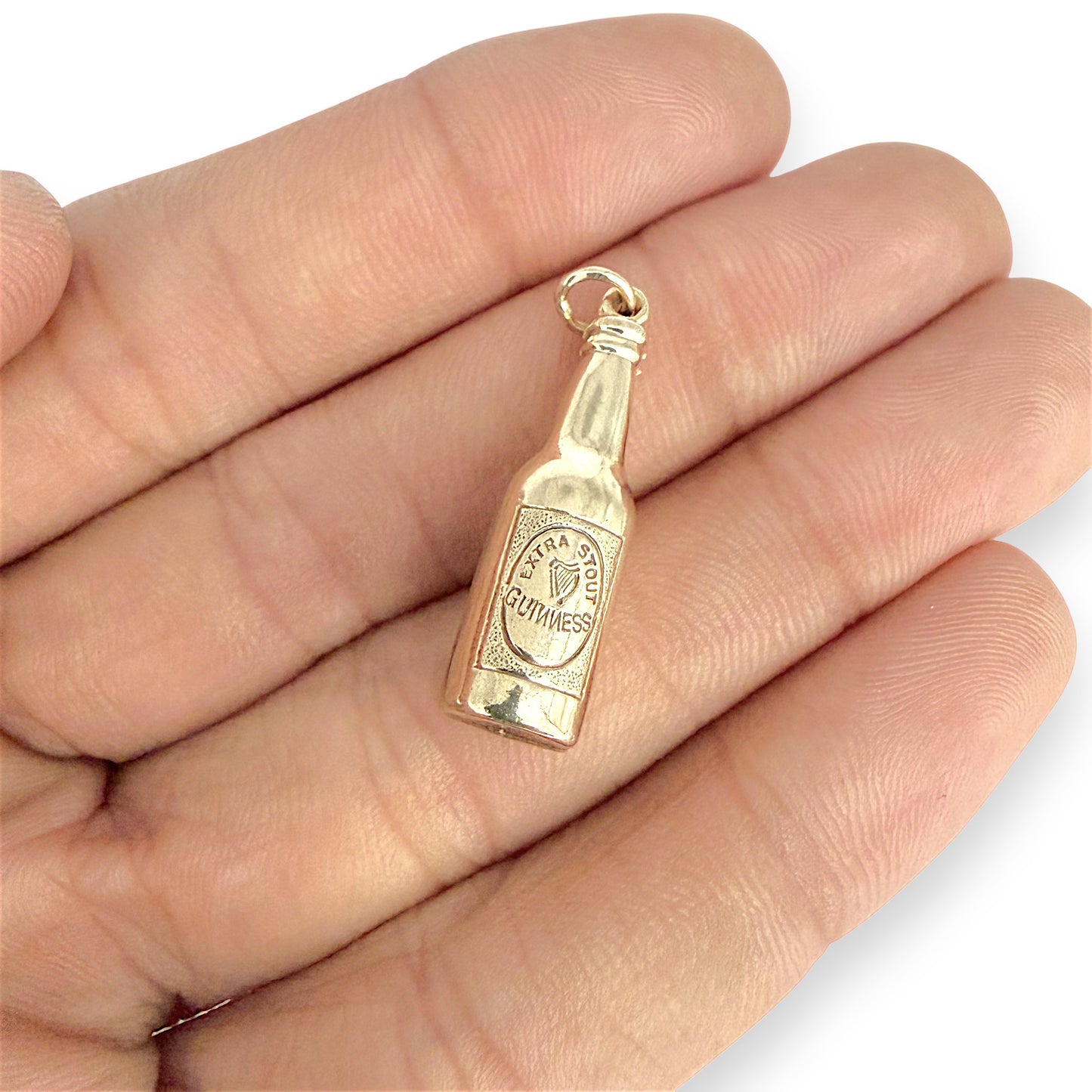 NZGD | 9ct Gold Bottle of Good Times Pendant - GUINNESS