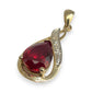NZGD | 9ct Gold Crimson Tear Luxe Pendant