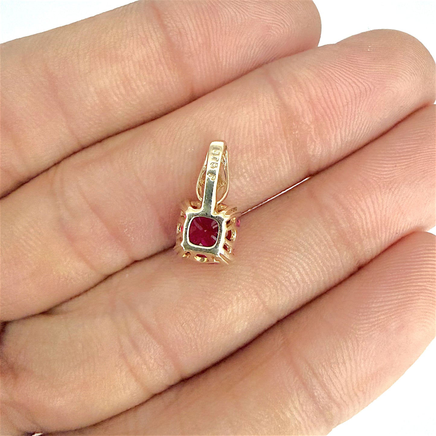 NZGD | 9ct Gold Crimson Kiss Pendant with Natural Ruby