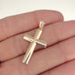 NZGD | 9ct Y/W Gold Silent Strength Cross Pendant