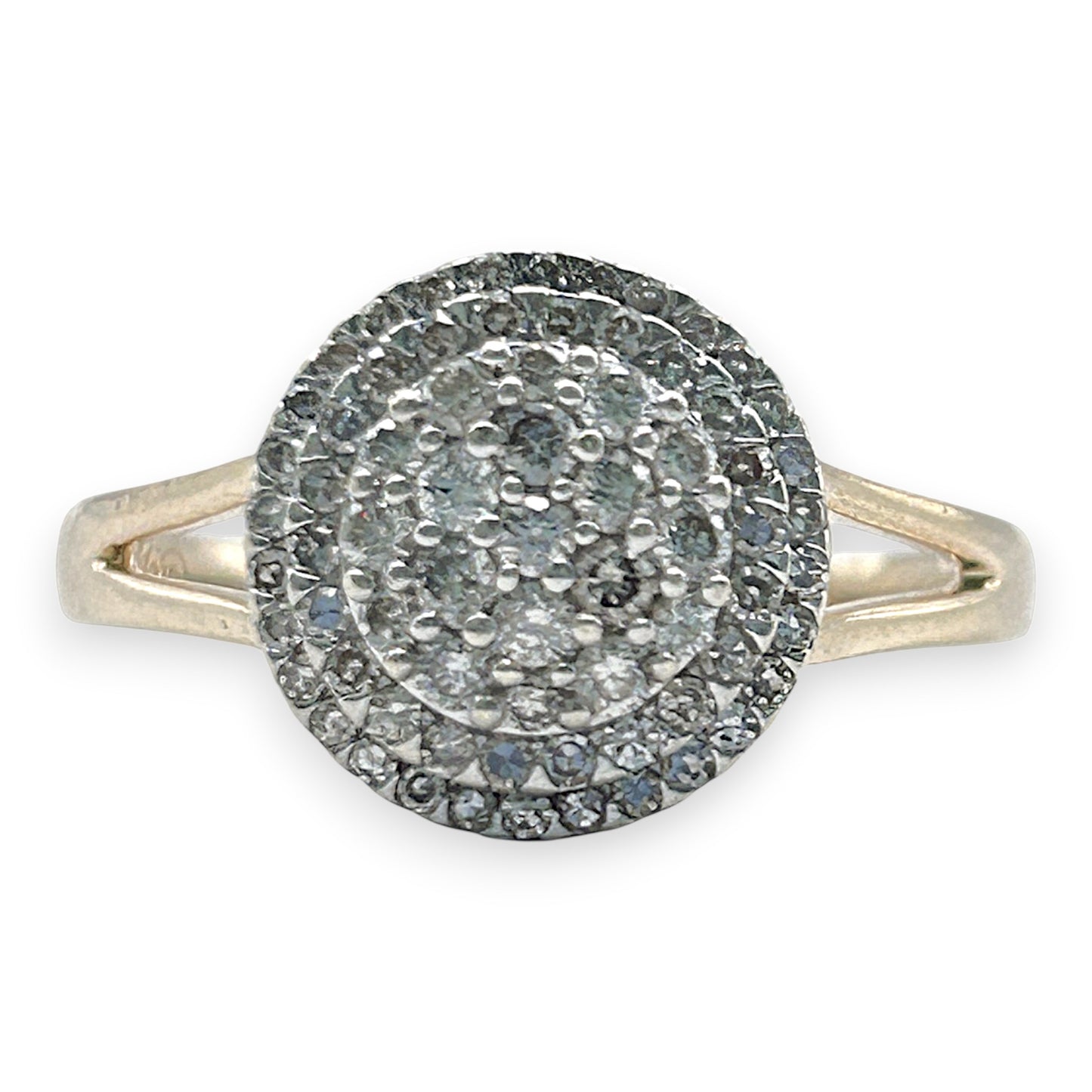 NZGD | 9ct Gold 0.5ct. Halo Classic Cluster Ring Valuation $2,250