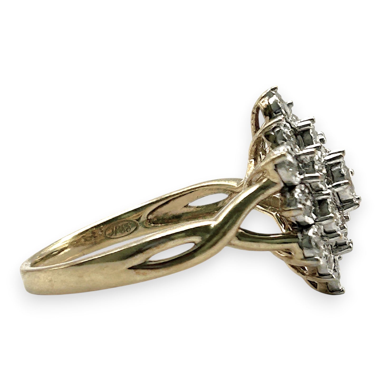 NZGD | 9ct Gold Diamond Bloom Classic Ring Valuation $2,000