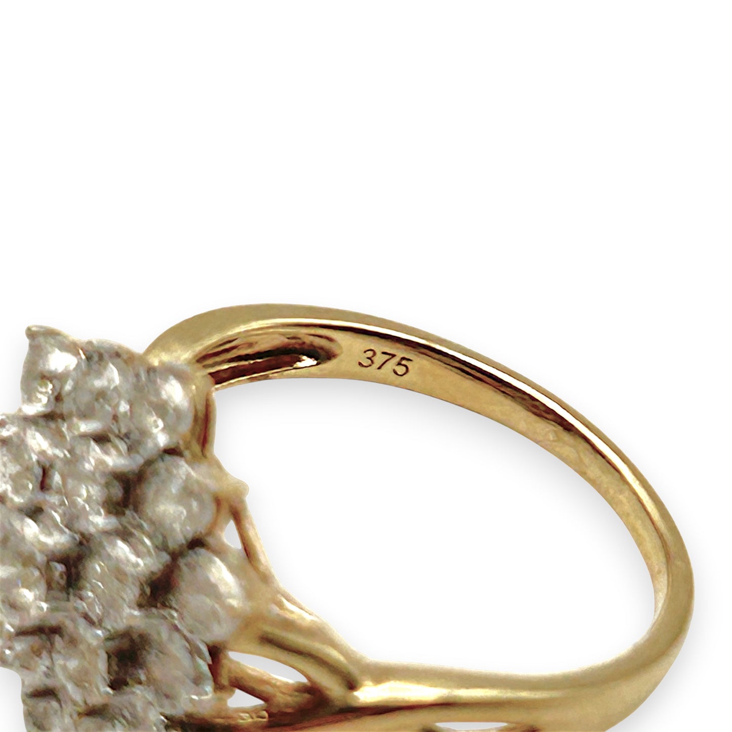 NZGD | 9ct Gold Diamond Bloom Classic Ring Valuation $2,000