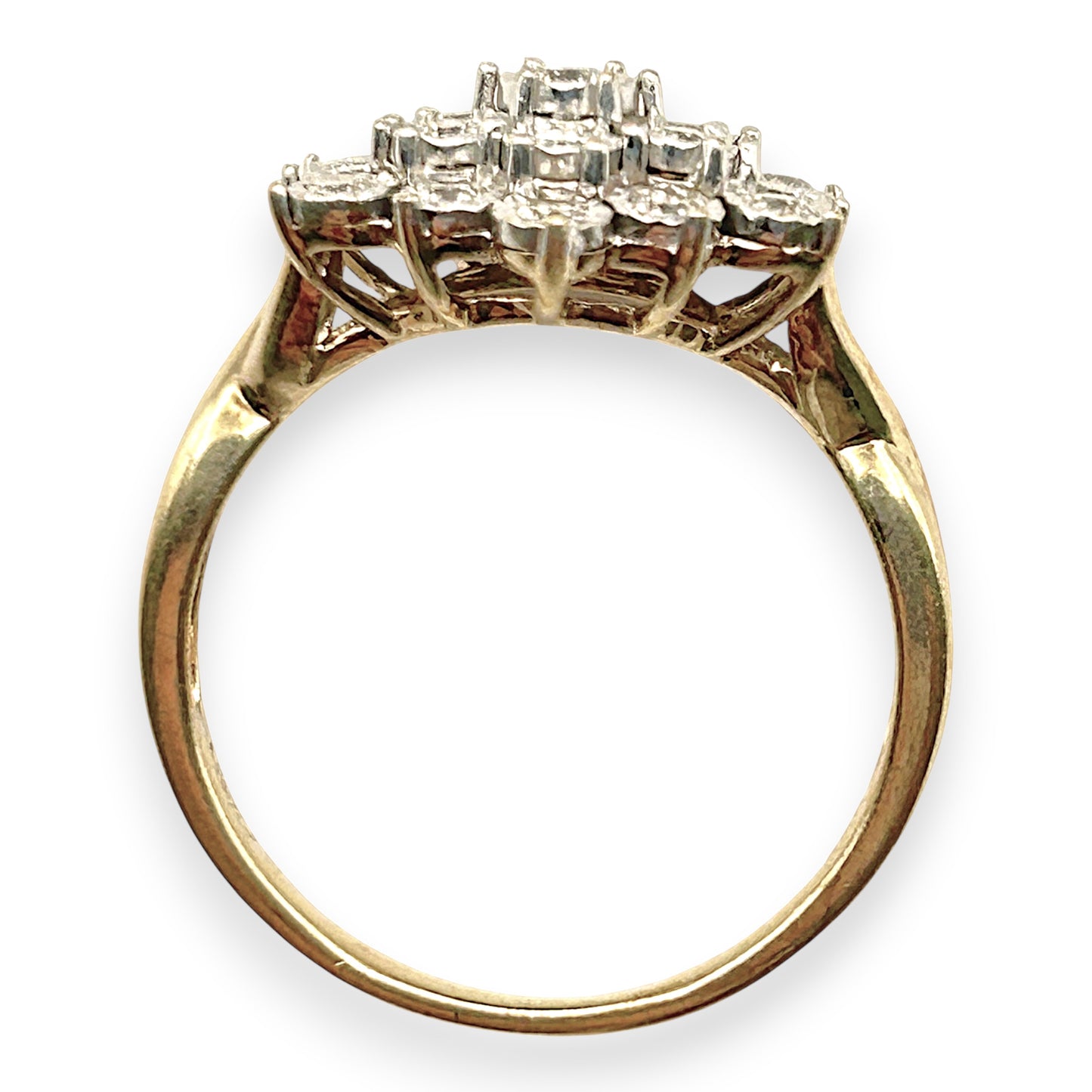 NZGD | 9ct Gold Diamond Bloom Classic Ring Valuation $2,000