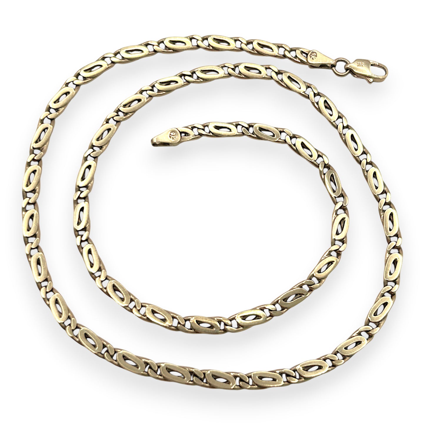 NZGD| 9ct Gold Golden Echo Double‑Link Chain 48cm
