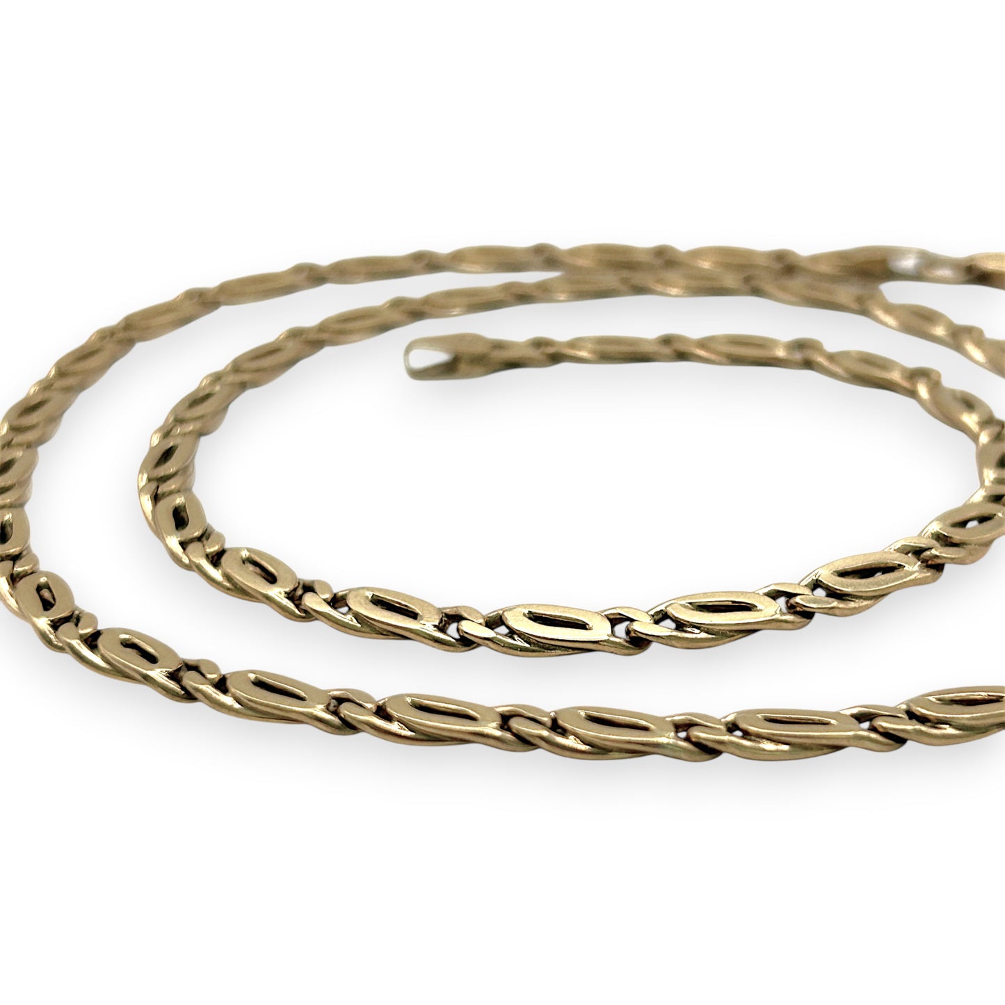 NZGD| 9ct Gold Golden Echo Double‑Link Chain 48cm