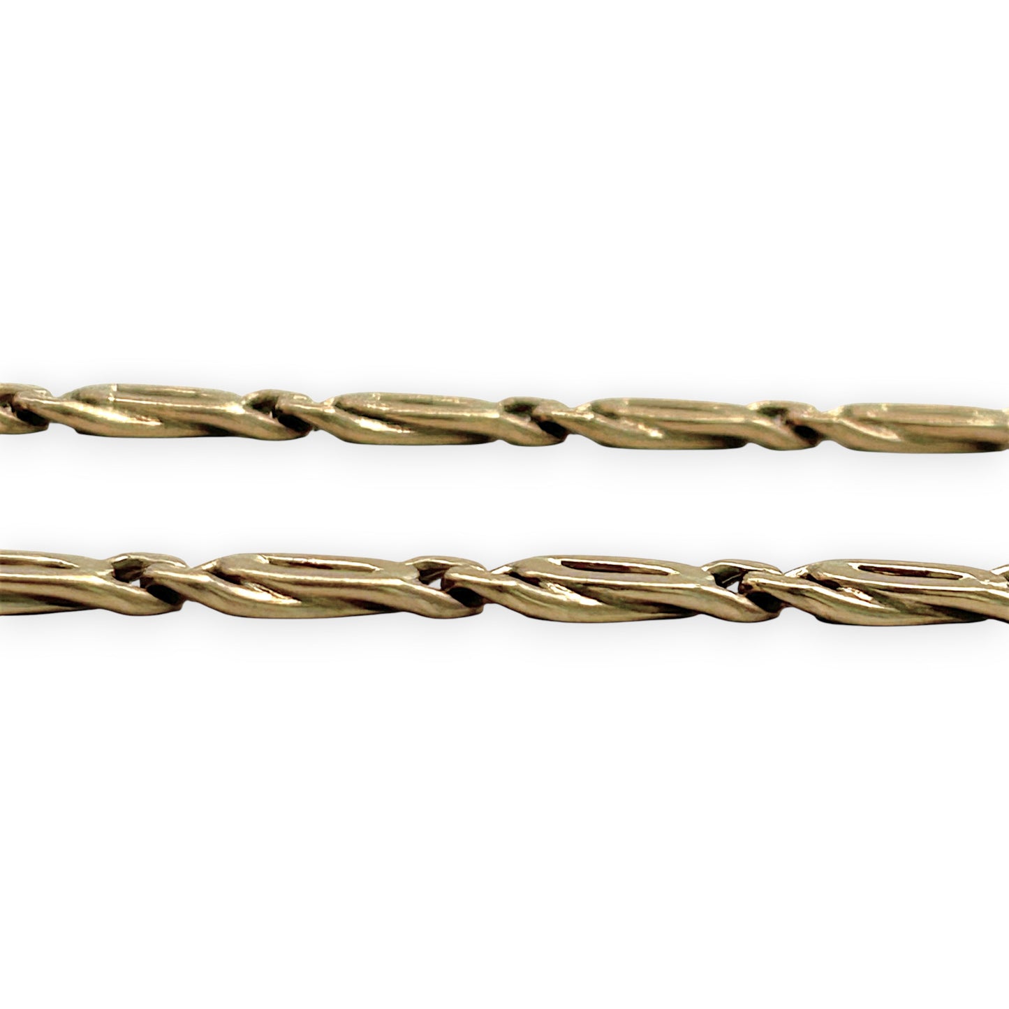 NZGD| 9ct Gold Golden Echo Double‑Link Chain 48cm