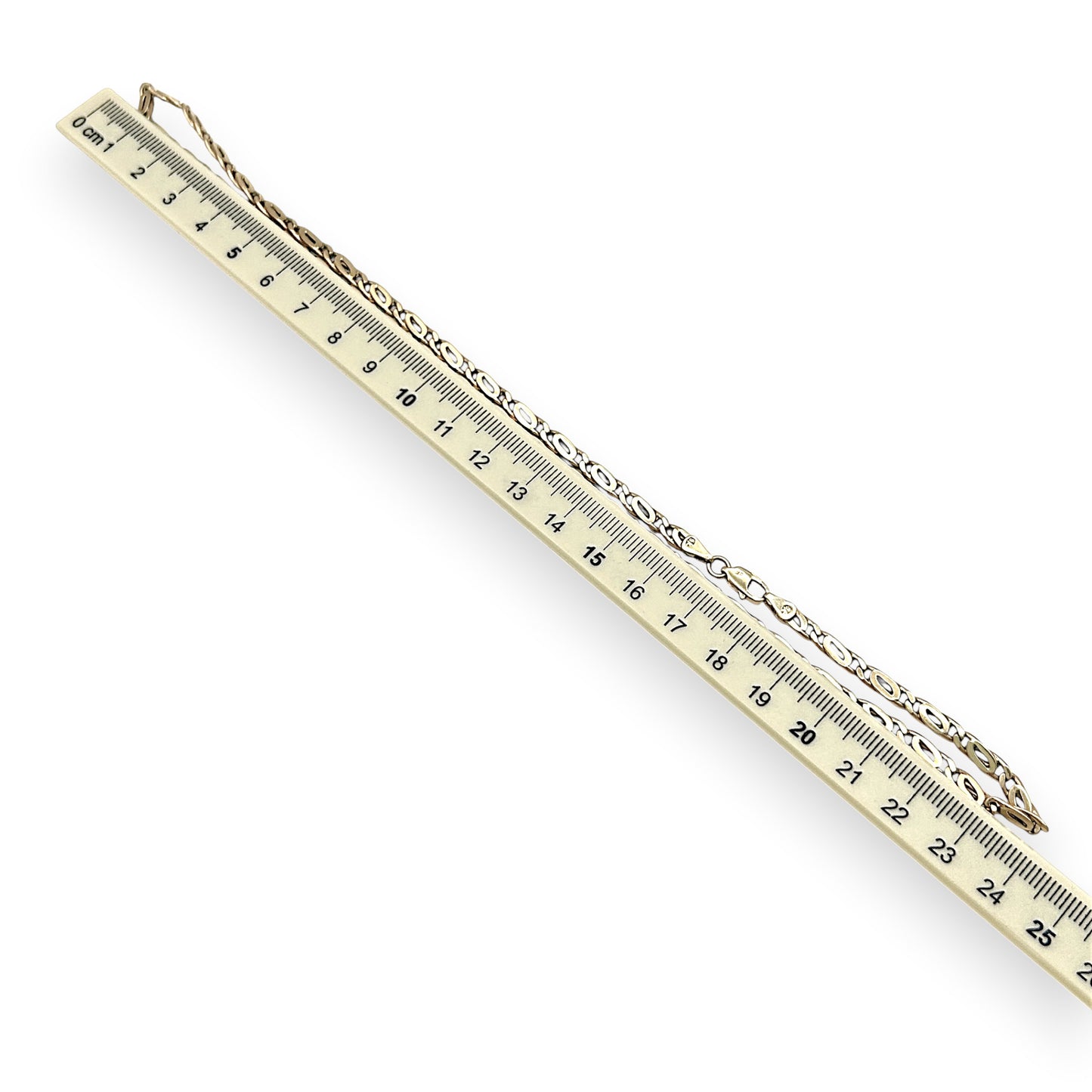 NZGD| 9ct Gold Golden Echo Double‑Link Chain 48cm