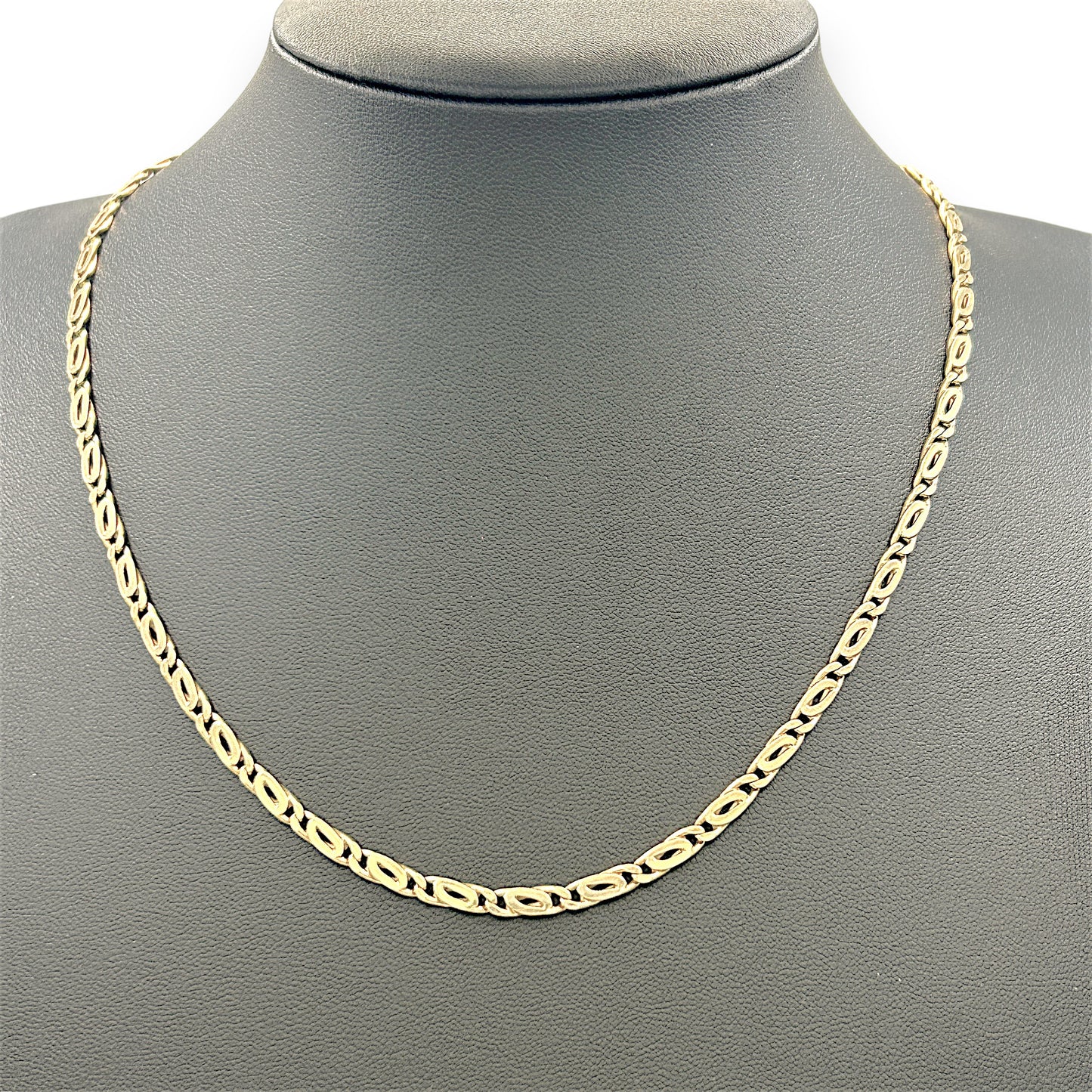 NZGD| 9ct Gold Golden Echo Double‑Link Chain 48cm