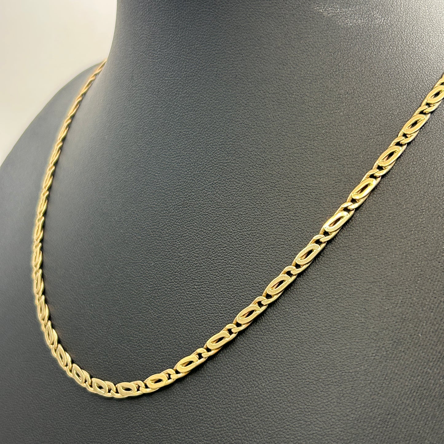 NZGD| 9ct Gold Golden Echo Double‑Link Chain 48cm