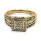 NZGD | 9ct Gold Regal Square Mixed‑Cut Diamond Ring Valuation $2,250