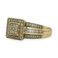 NZGD | 9ct Gold Regal Square Mixed‑Cut Diamond Ring Valuation $2,250