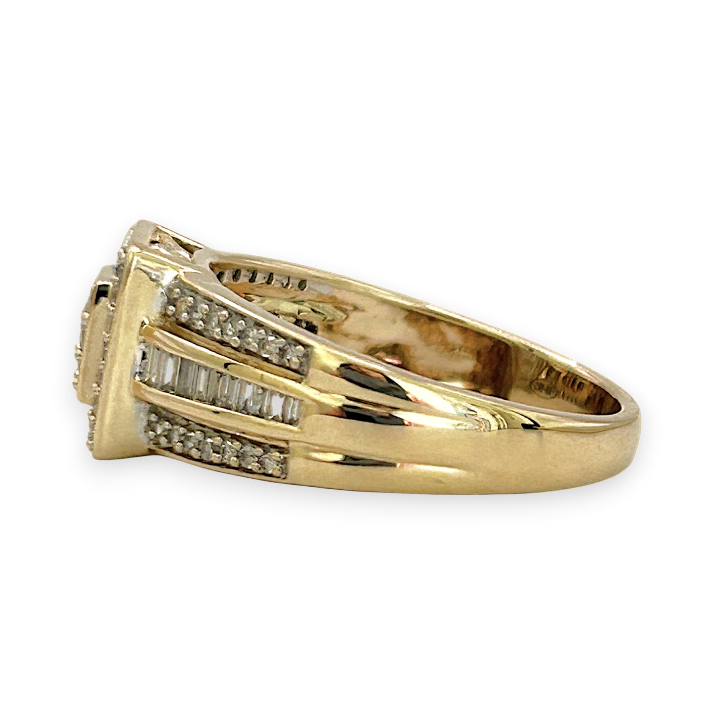 NZGD | 9ct Gold Regal Square Mixed‑Cut Diamond Ring Valuation $2,250