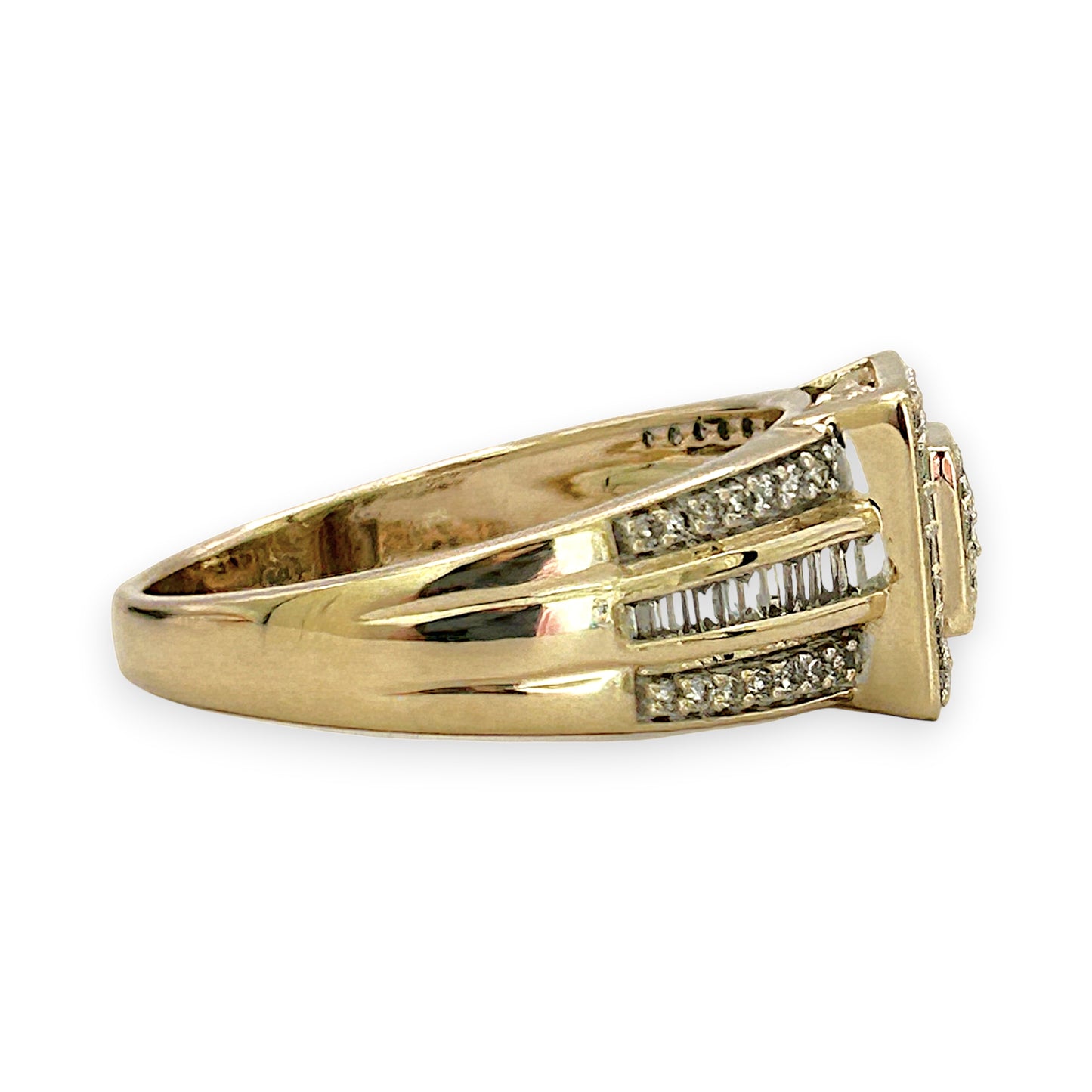NZGD | 9ct Gold Regal Square Mixed‑Cut Diamond Ring Valuation $2,250