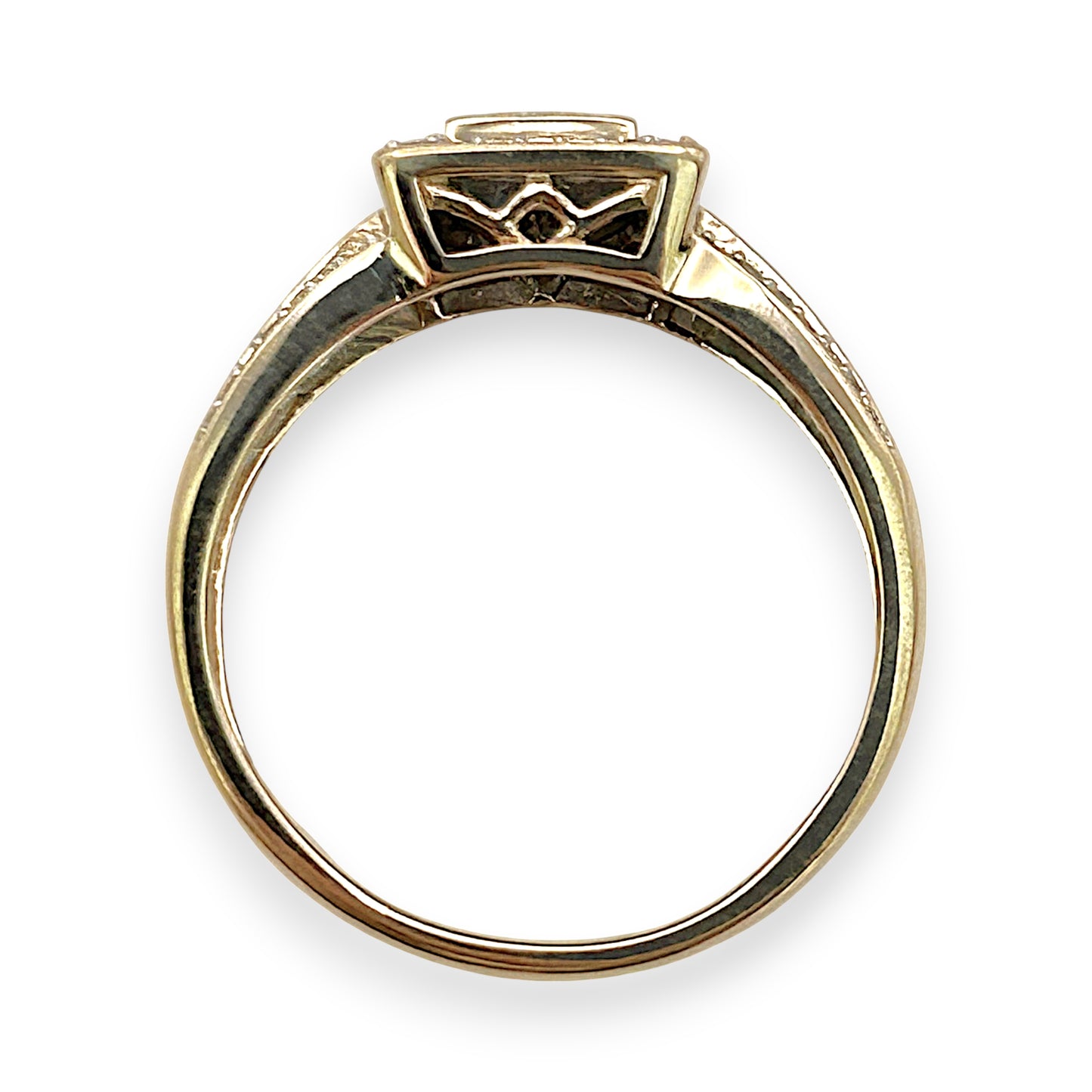 NZGD | 9ct Gold Regal Square Mixed‑Cut Diamond Ring Valuation $2,250