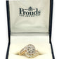 NZGD | 9ct Gold PROUDS Luxe Cluster DiamondRing Valuation $1,575