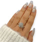 NZGD | 9ct Gold PROUDS Luxe Cluster DiamondRing Valuation $1,575