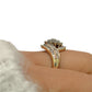 NZGD | 9ct Gold PROUDS Luxe Cluster DiamondRing Valuation $1,575